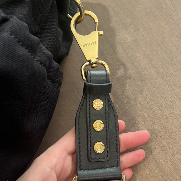 Black canvas and leather Balmain diaper bag - Picture 8 of 11